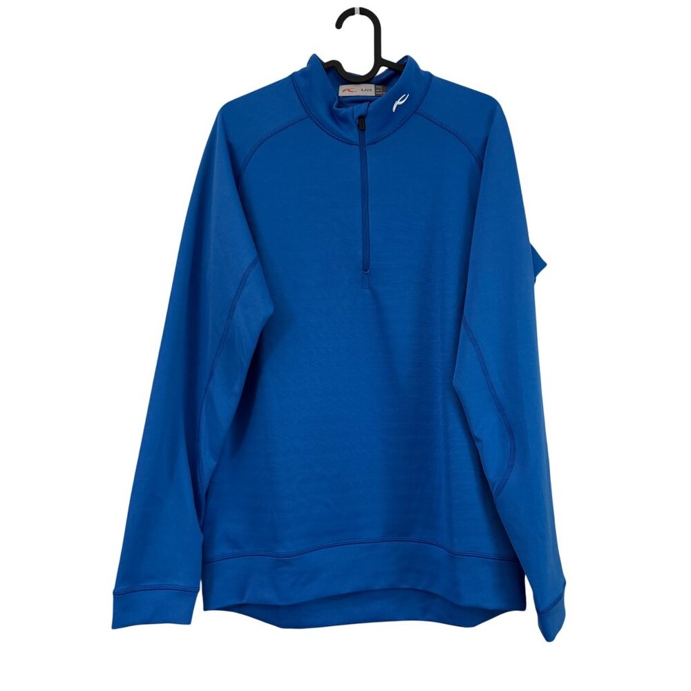 Kjus Blue Golf Outdoor 1/4 Zip Pullover Sweater Mens Size 42 Small Regular